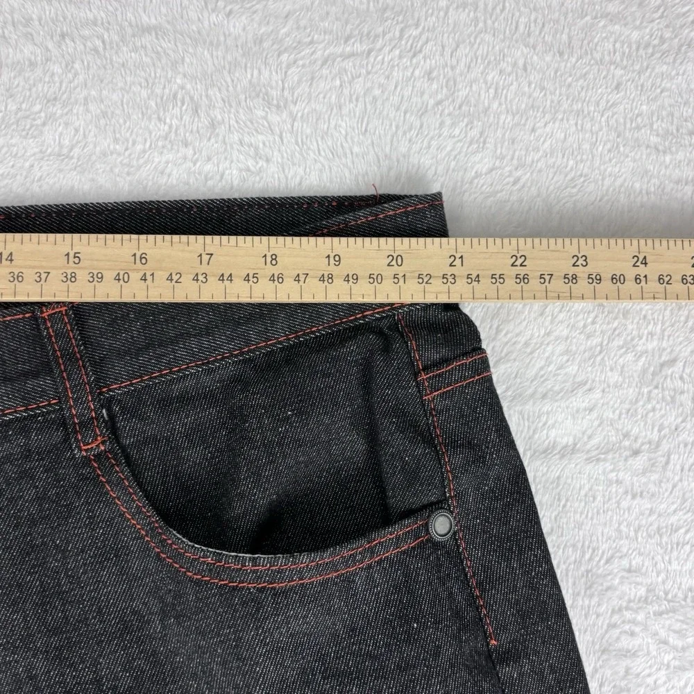 Hova Jeans Men's Black Bermuda Jean Shorts Size 42 Vintage Y2K Grunge‎
